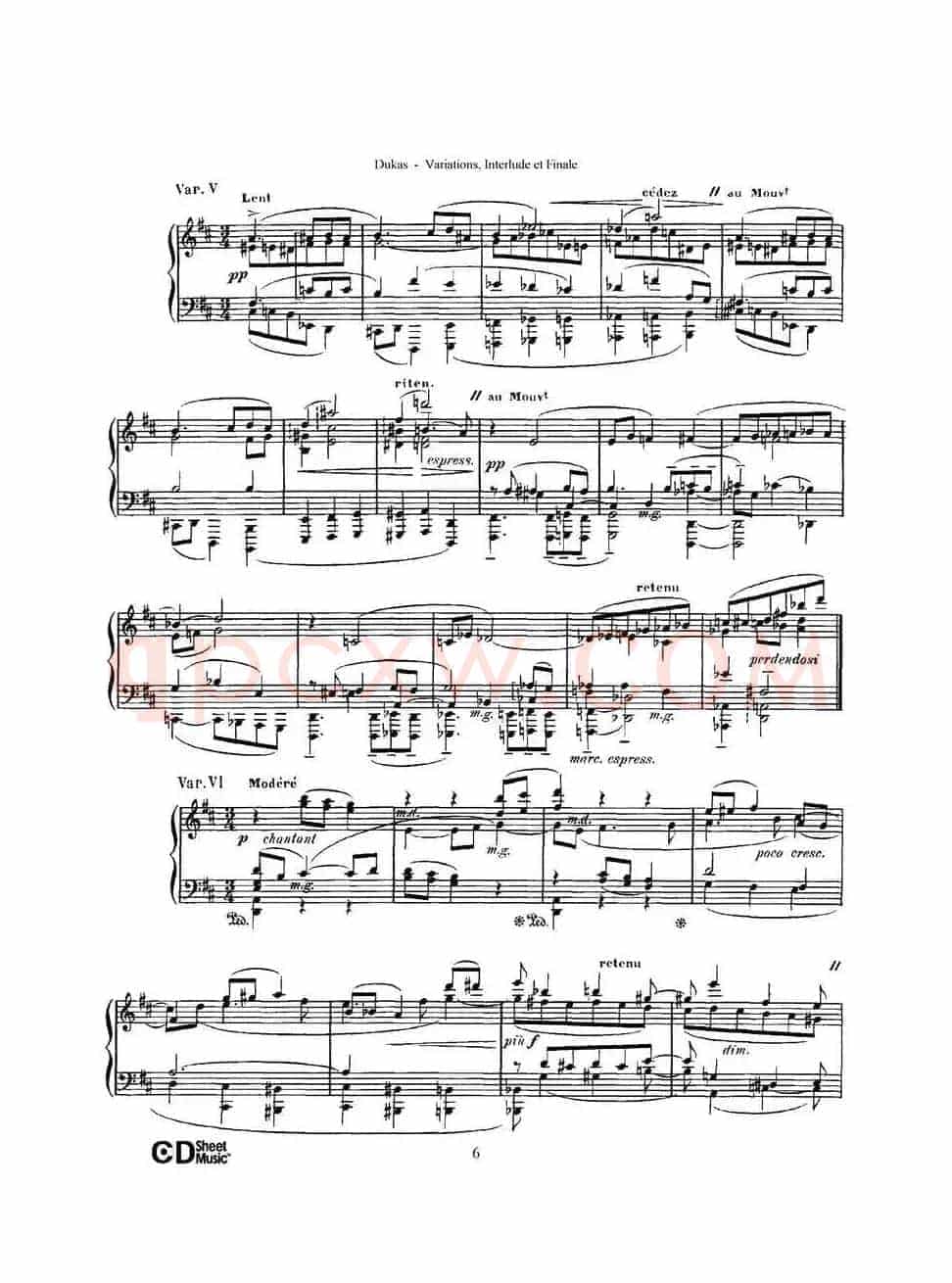 Variations, Interlude & Finale on theme de Rameau(拉摩主题变奏曲、间奏曲和终曲·第一部分)