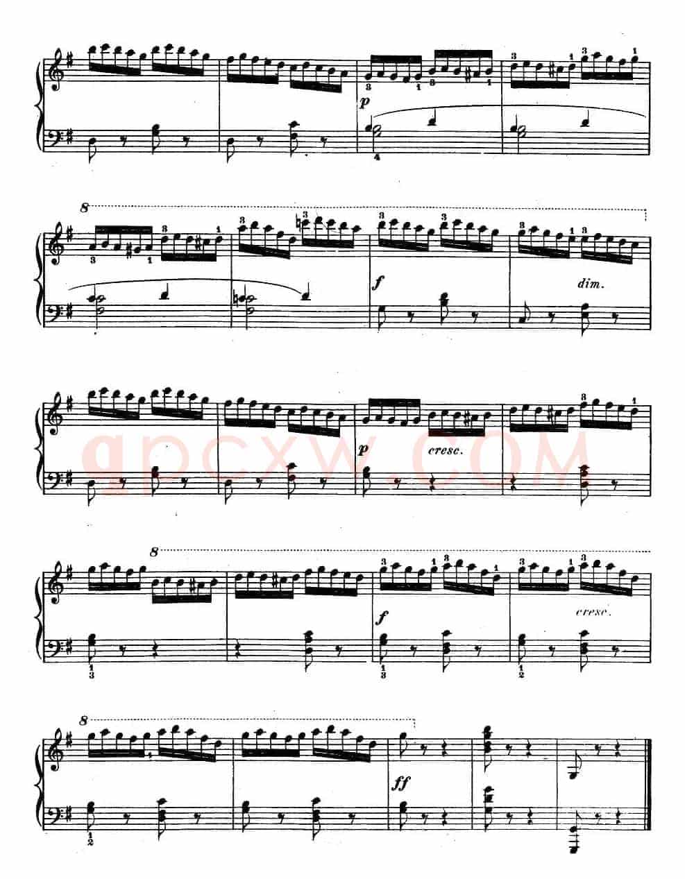 《车尔尼钢琴手指灵巧初步练习曲》OP.636-17