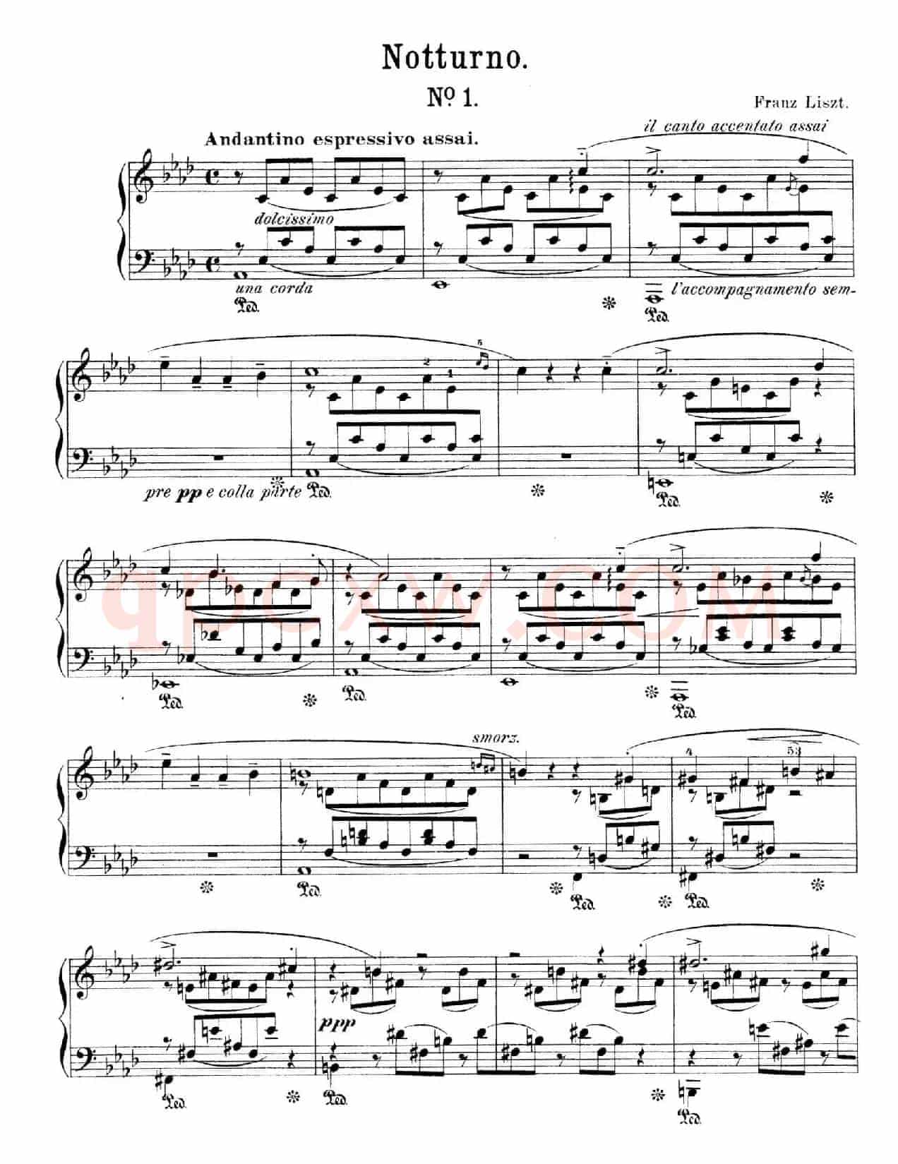Notturnos S.541（3首夜曲“爱之梦”·1）