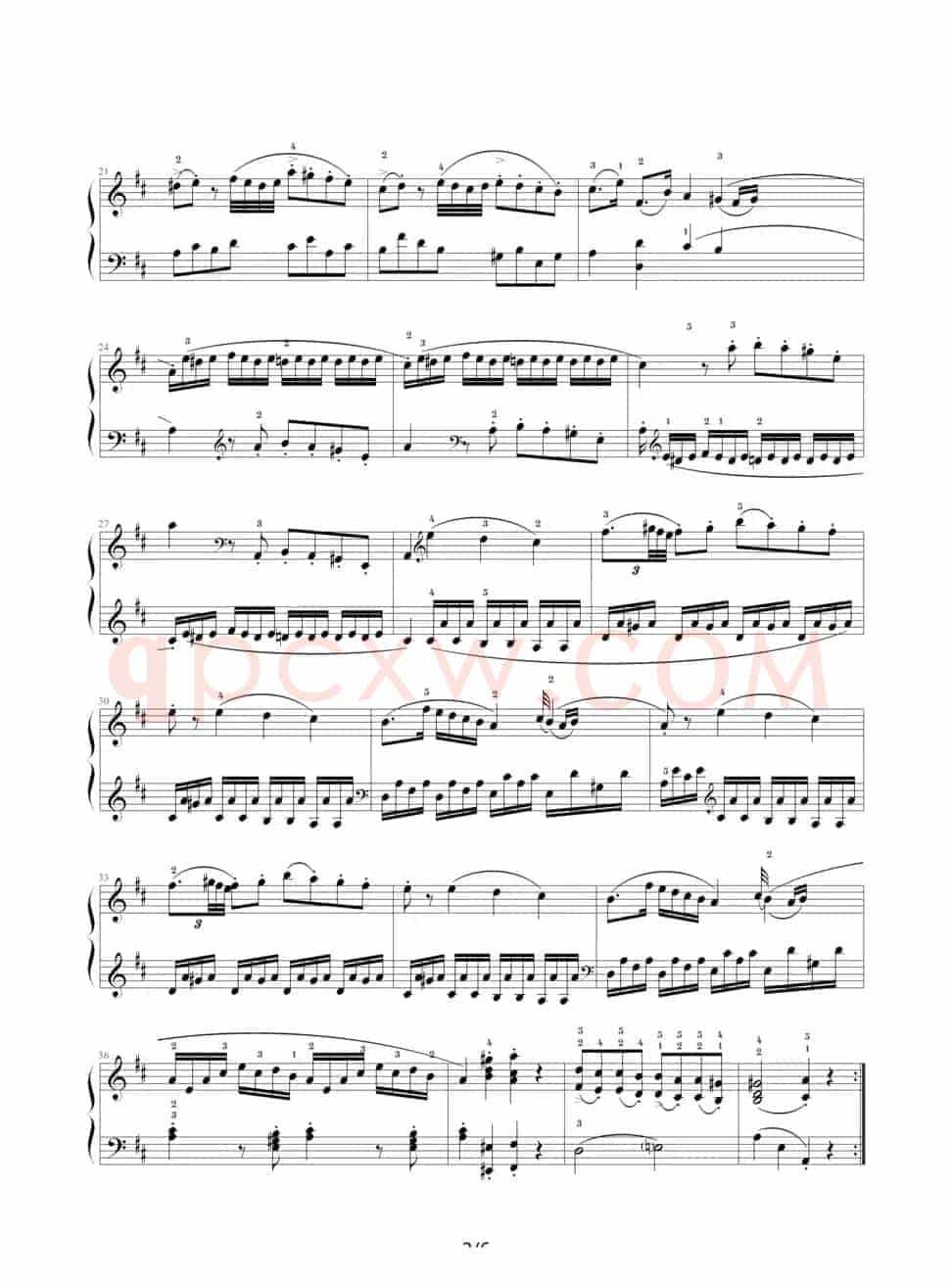 D大调奏鸣曲K.311第一乐章