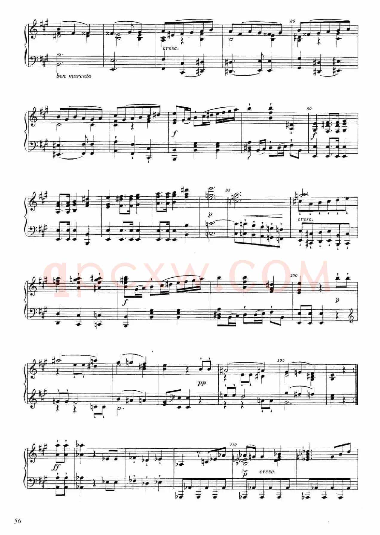 A大调钢琴大奏鸣曲（Grobe Sonate in A Major WWV 26）