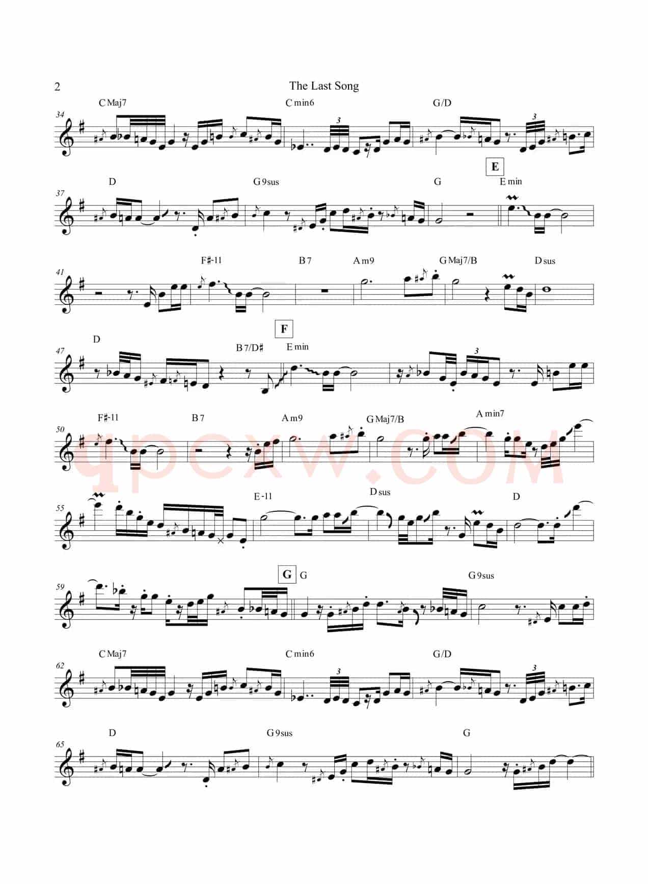 The Last Song（中音萨克斯）