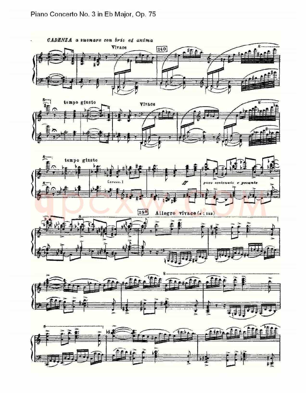 Piano Concerto No.3 in Eb Major, Op.75(Eb大调第三钢琴协奏)