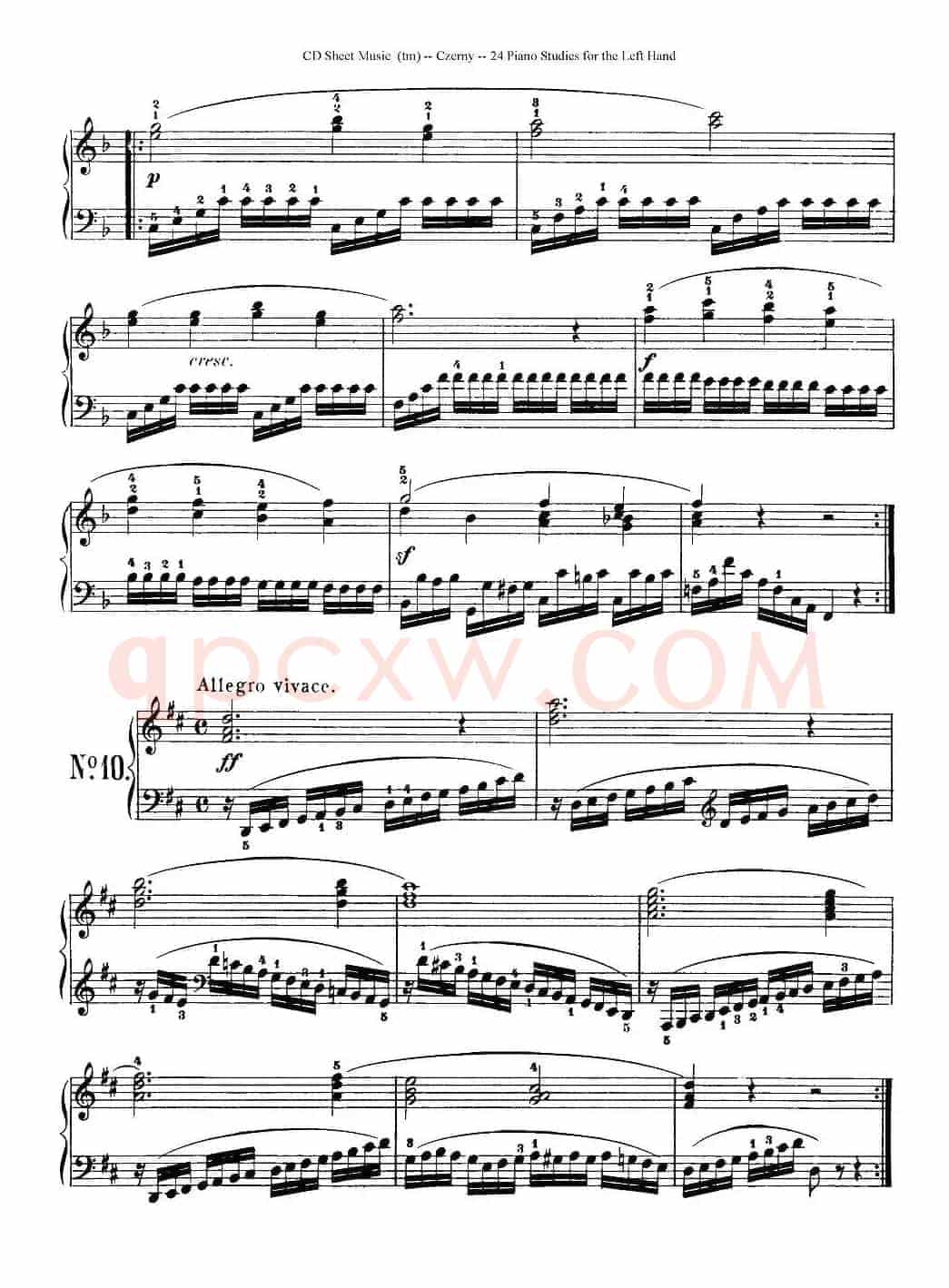 Czerny - 24 Piano Studie（8—16）（车尔尼 - 24首钢琴练习曲）