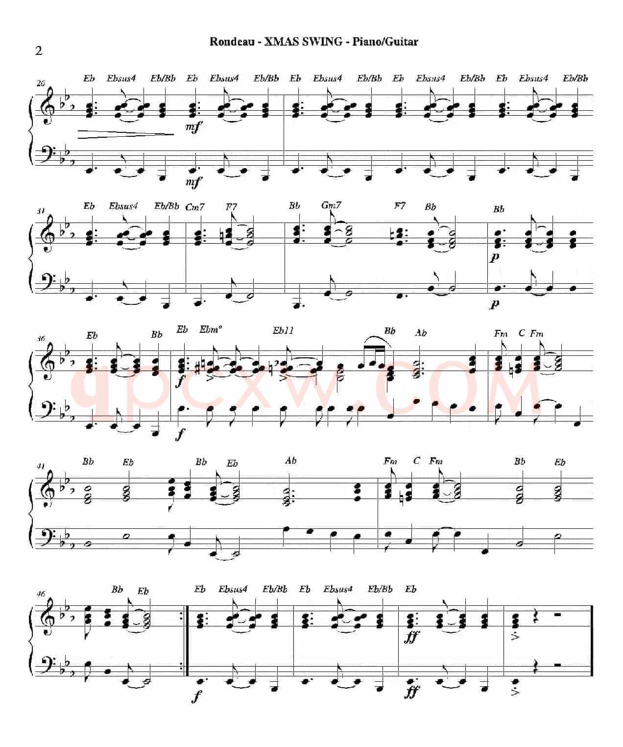 XMAS SWING（钢琴、吉他分谱）