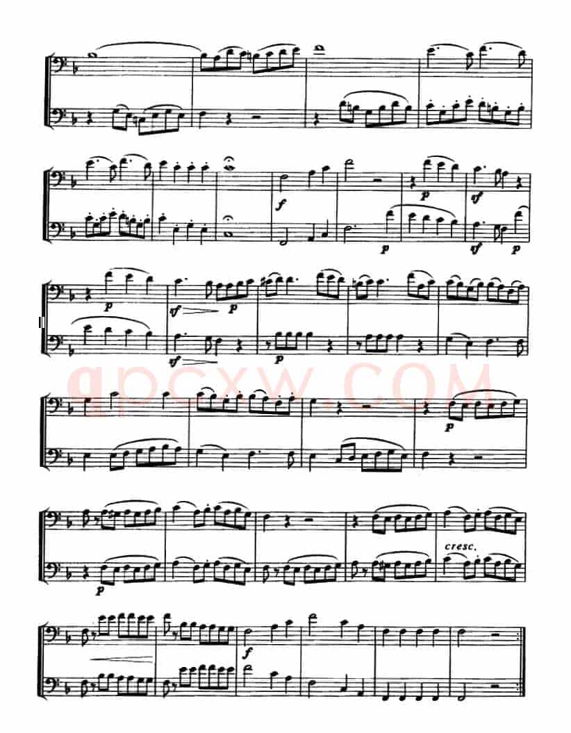 长号二重奏练习曲（4——14）