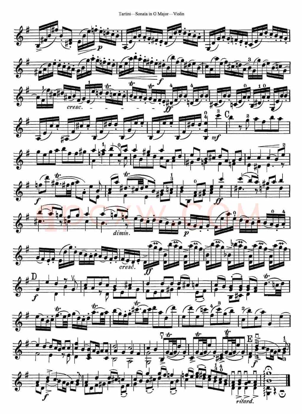 Violin Sonata in G Major