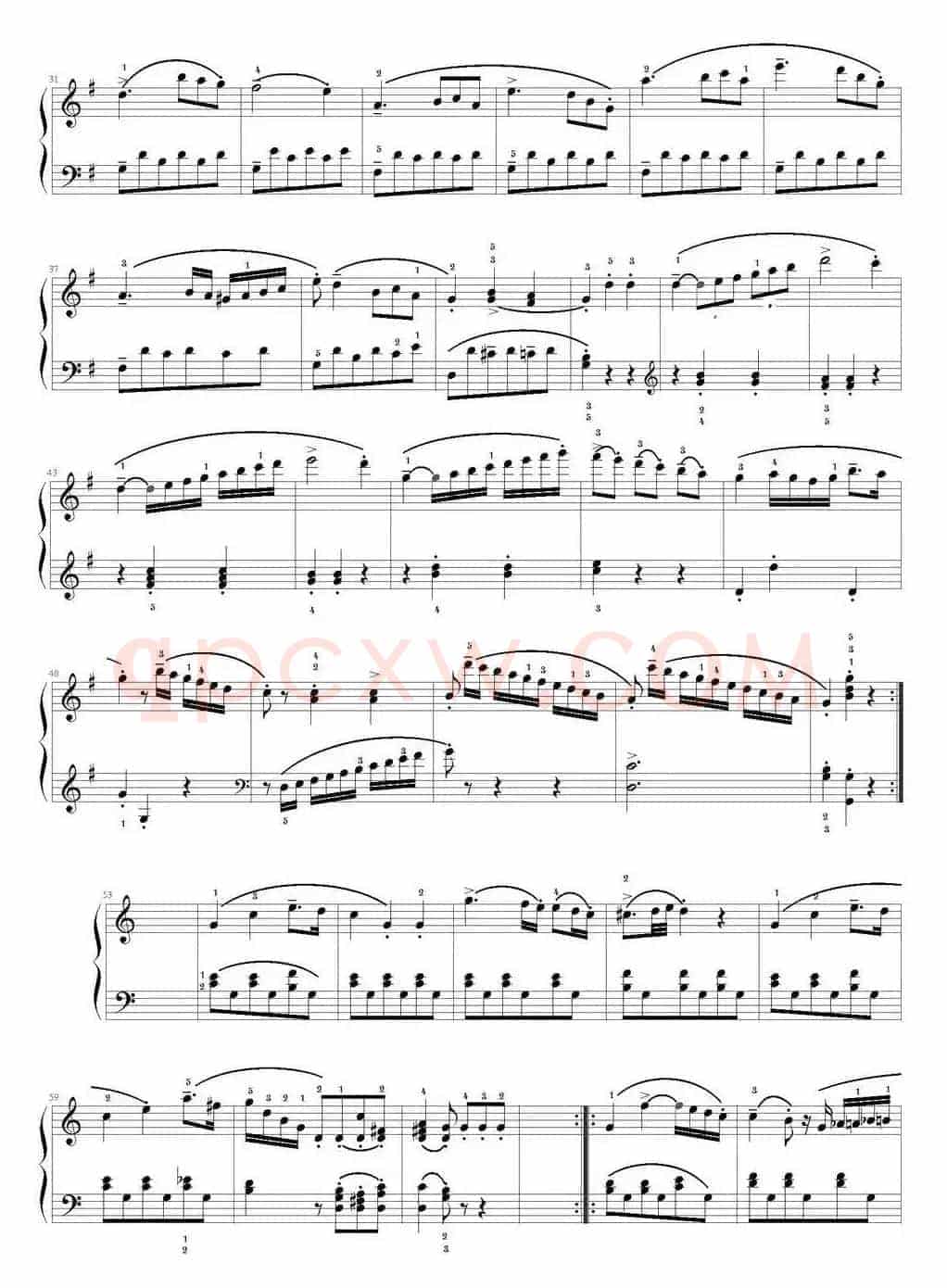库劳C大调钢琴小奏鸣曲（Op.55，No.2）（足球小将制谱版）