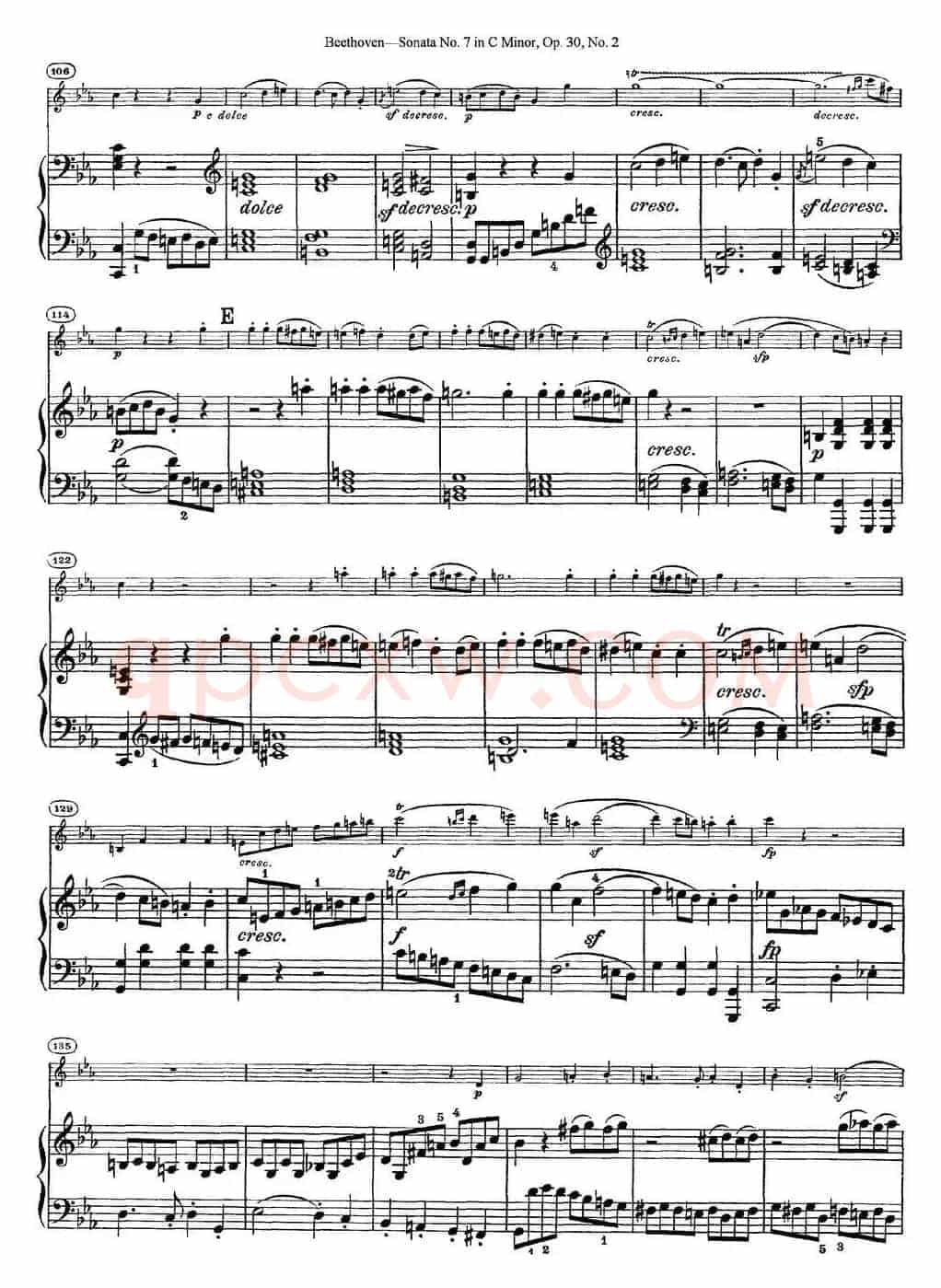 Violin Sonata No.7 in C Minor Op.30 No.2（小提琴+钢琴伴奏）