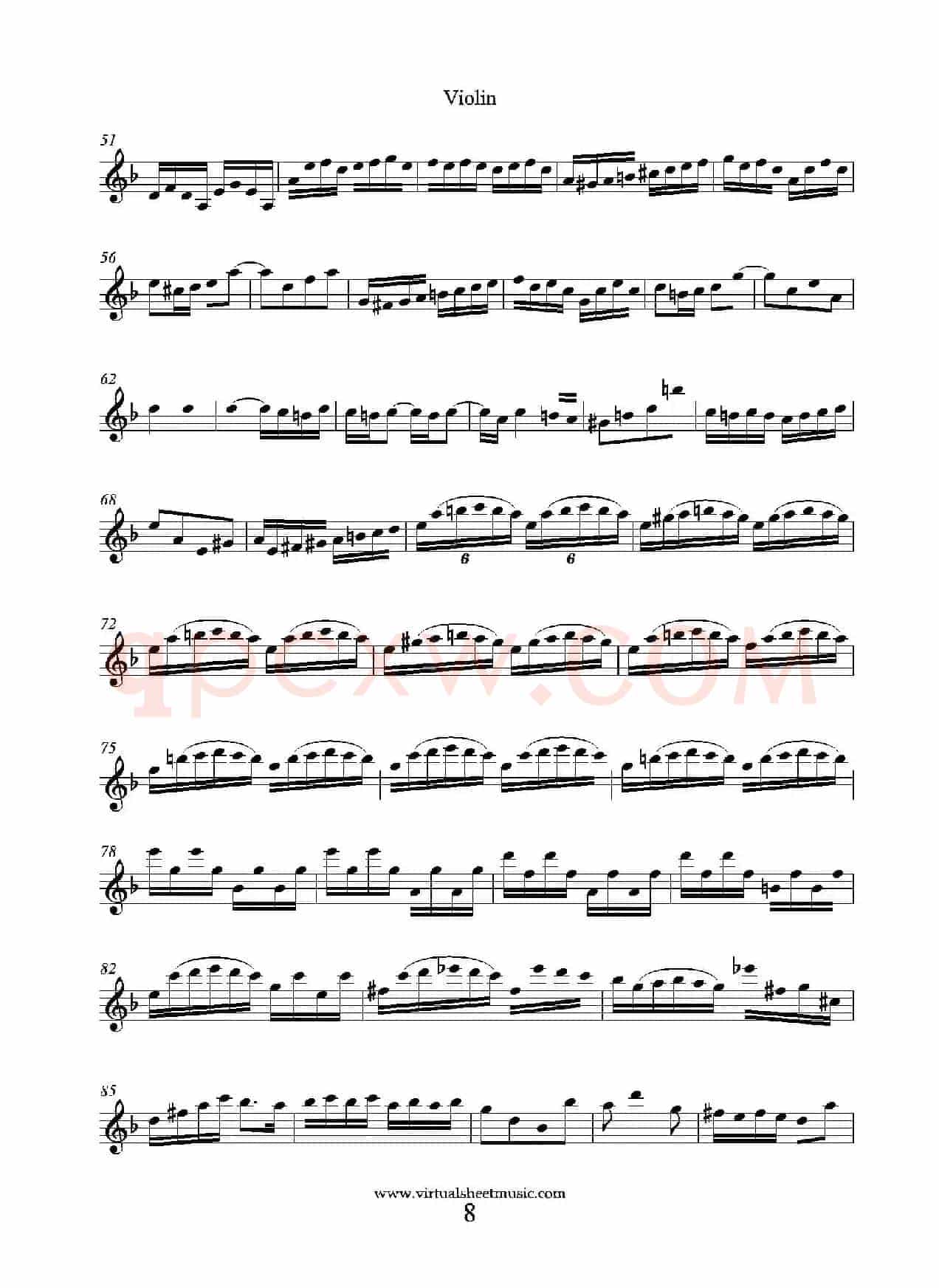 Concerto in D minor（小提琴分谱）