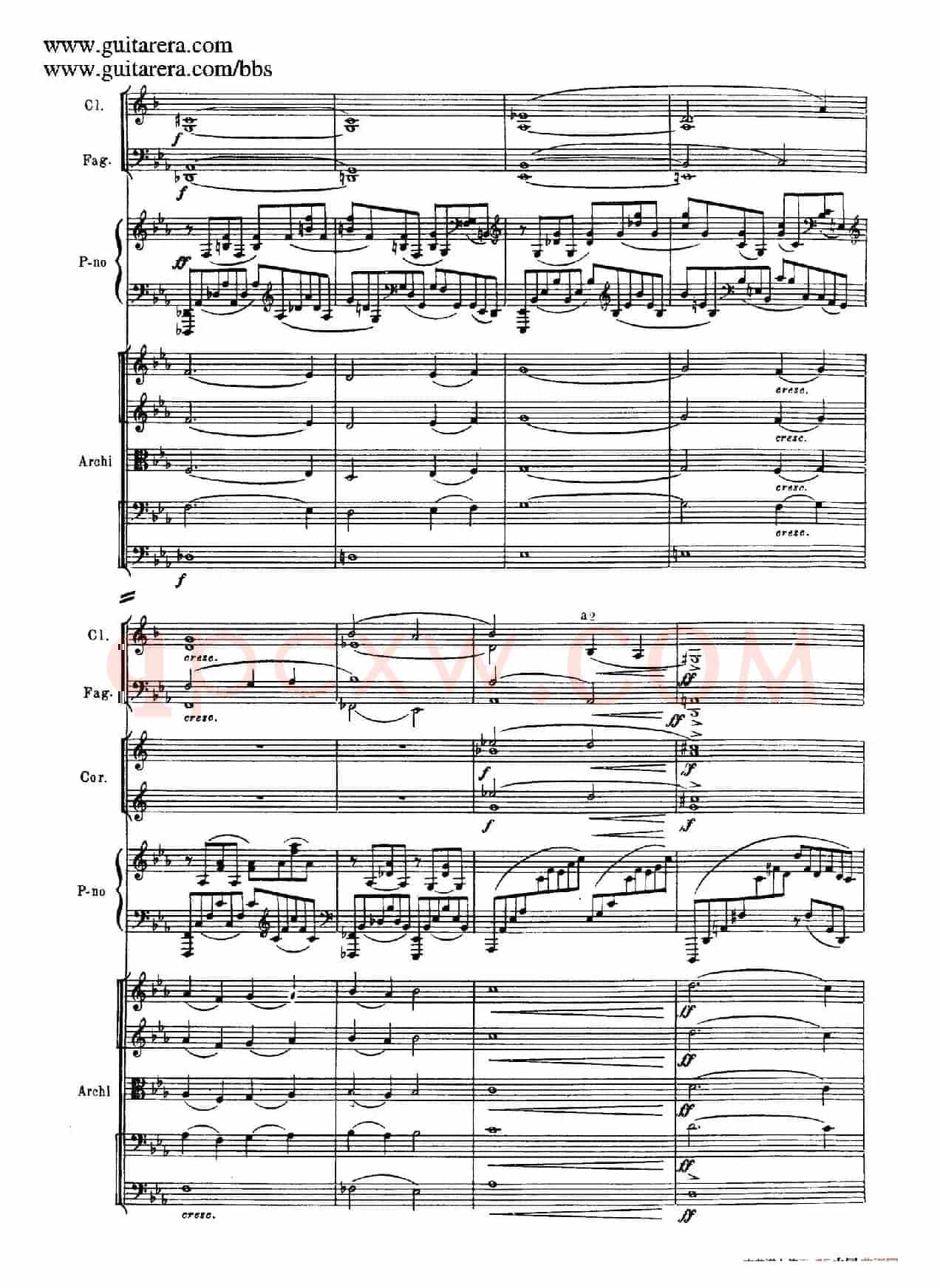 c小调第二钢琴协奏曲 Op.18（第一乐章总谱·P1——9）