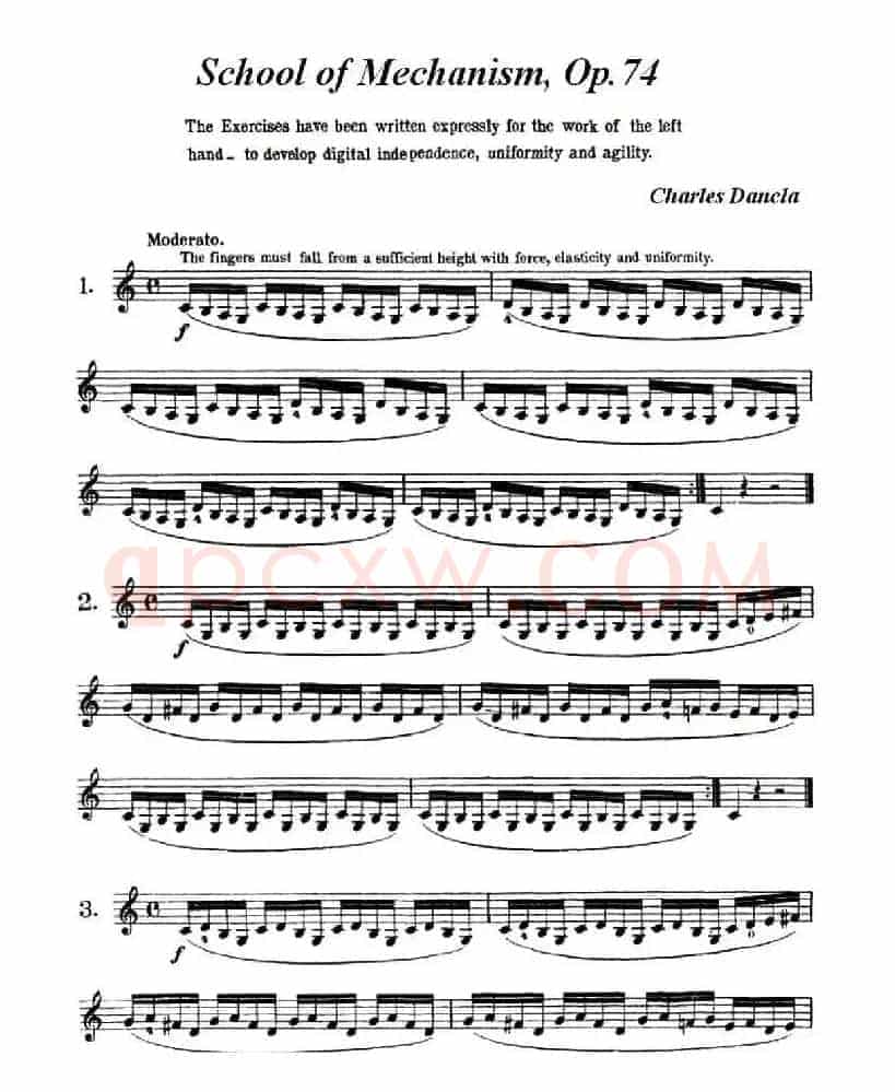 School of Mechanism, Op. 74（小提琴技巧练习1——12）