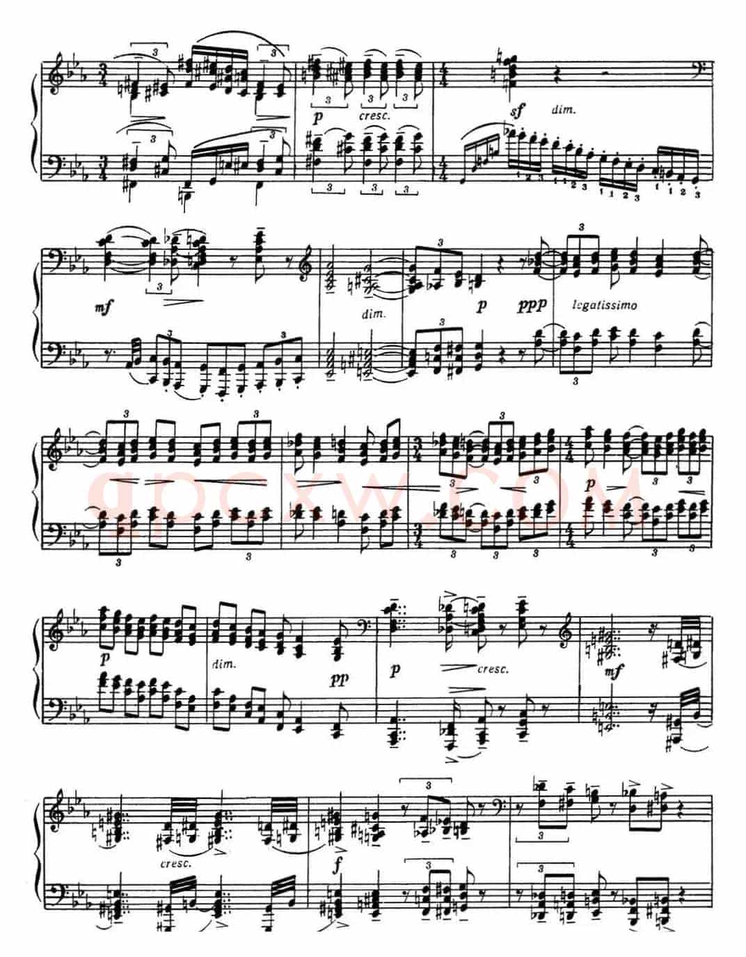 拉赫玛尼诺夫 音画练习曲15或16 Etudes tableaux Op.39 No.7