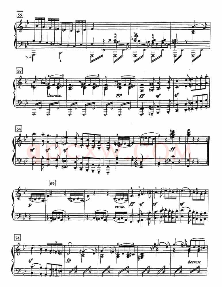 钢琴教程第七级 大型乐曲（降B大调奏鸣曲 Op.22 第一乐章）