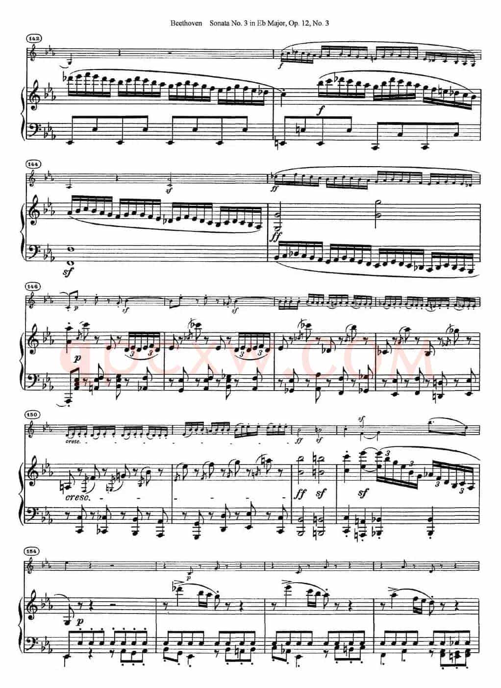 Violin Sonata No.3 in Eb Major Op.12 No.3（小提琴+钢琴伴奏）