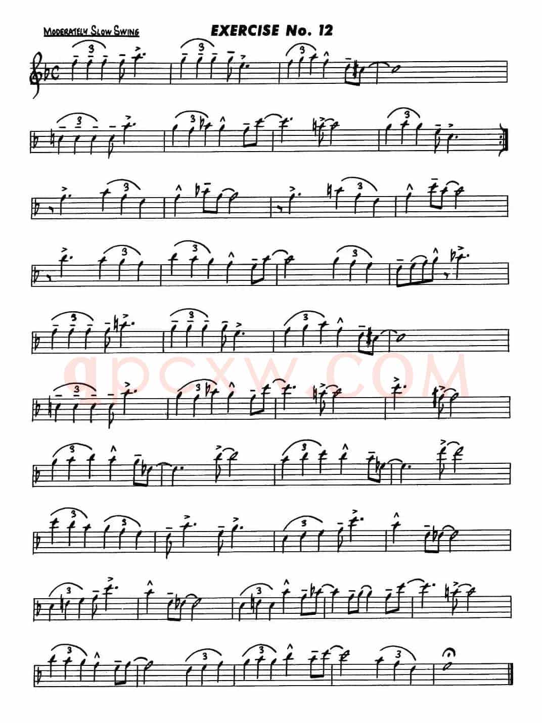 Basic Jazz Conception for saxophone（EXERCISE No.12）