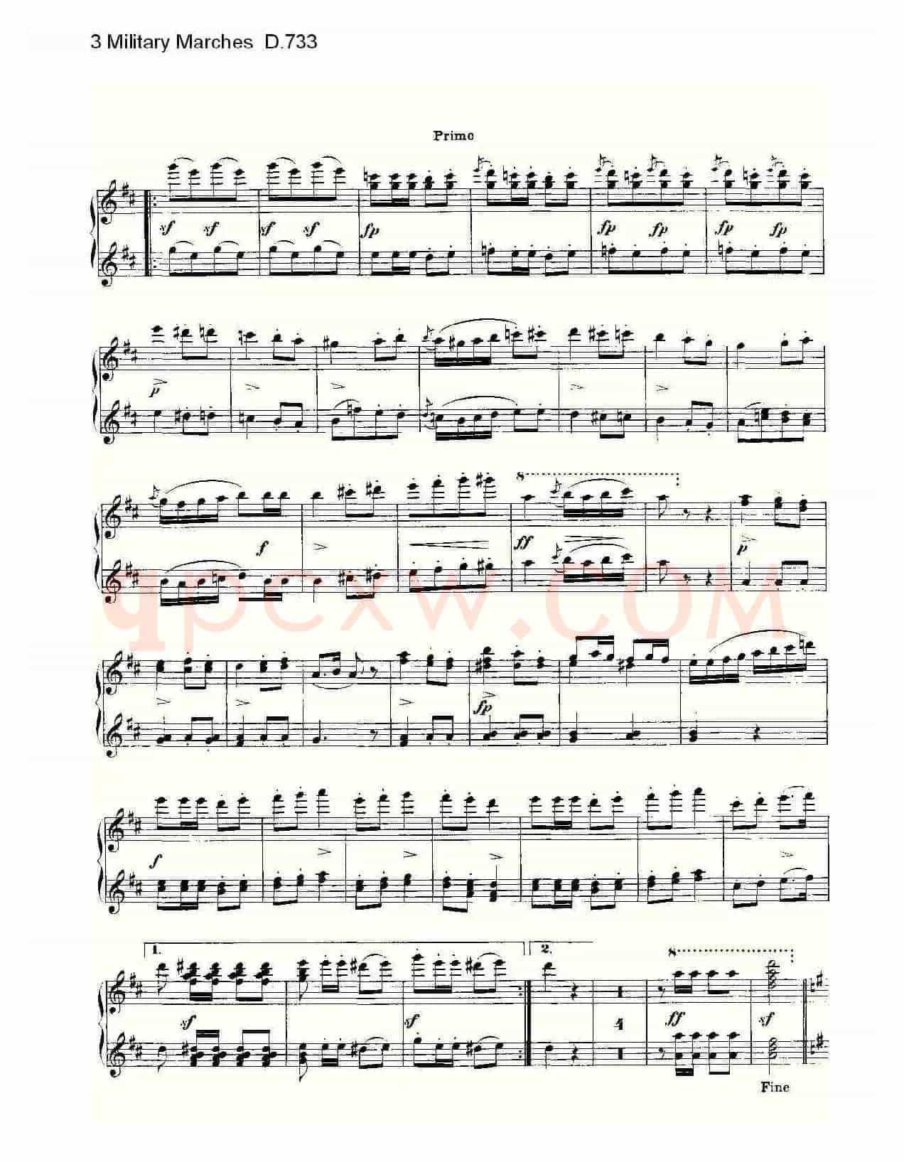 3 Military Marches D.733(3 士兵进行曲 D.733)