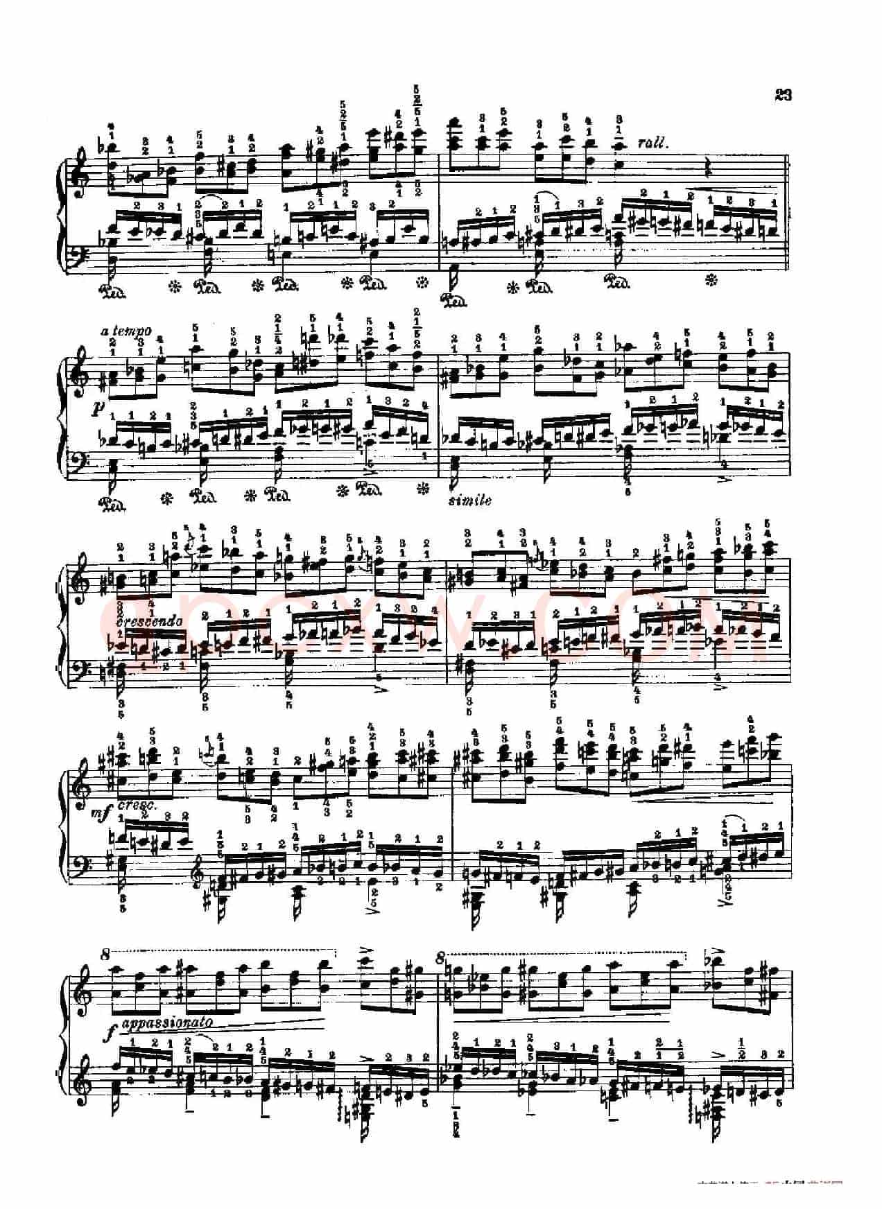 53首以肖邦练习曲为素材而作的练习曲（No.4）
