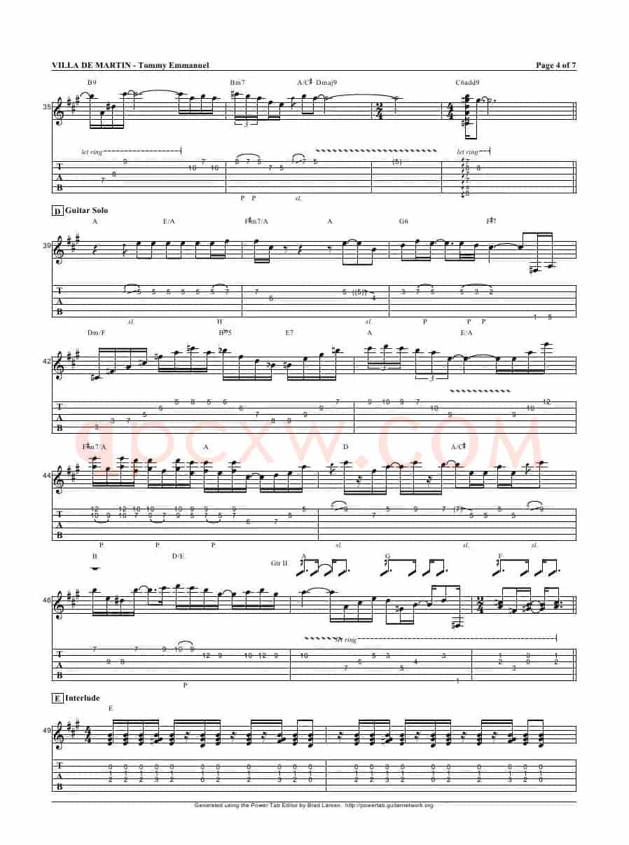 tommy emmanuel：villa de martin（指弹吉它）
