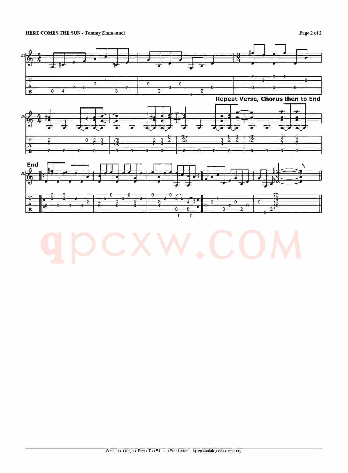 tommy emmanuel：here comes the sun（指弹吉他）