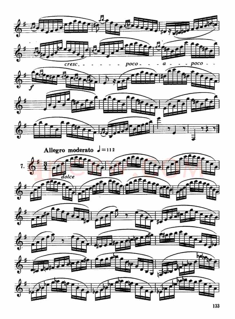 单簧管中级练习曲7首