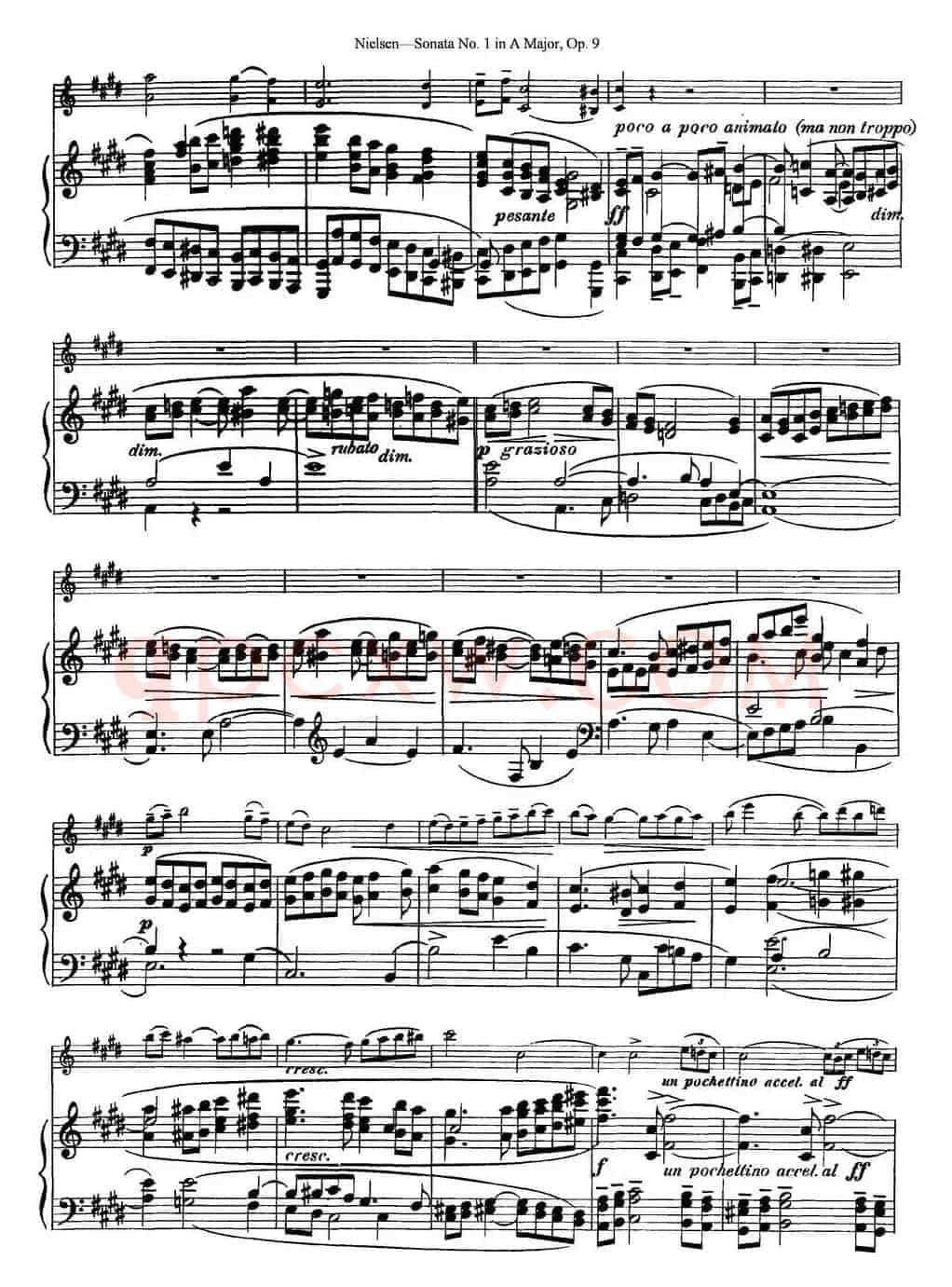 Violin Sonata No.1 in A Major Op.9（小提琴+钢琴伴奏）
