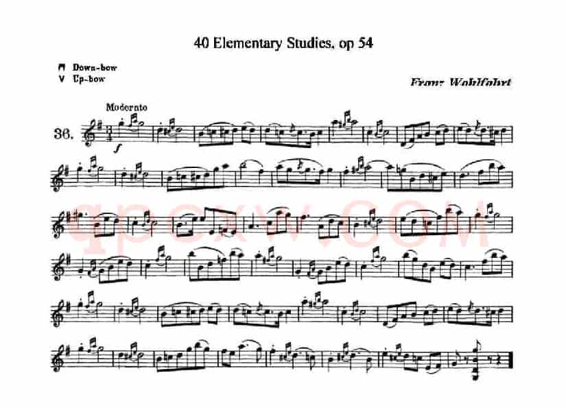 40首小提琴初级技巧练习曲之36
