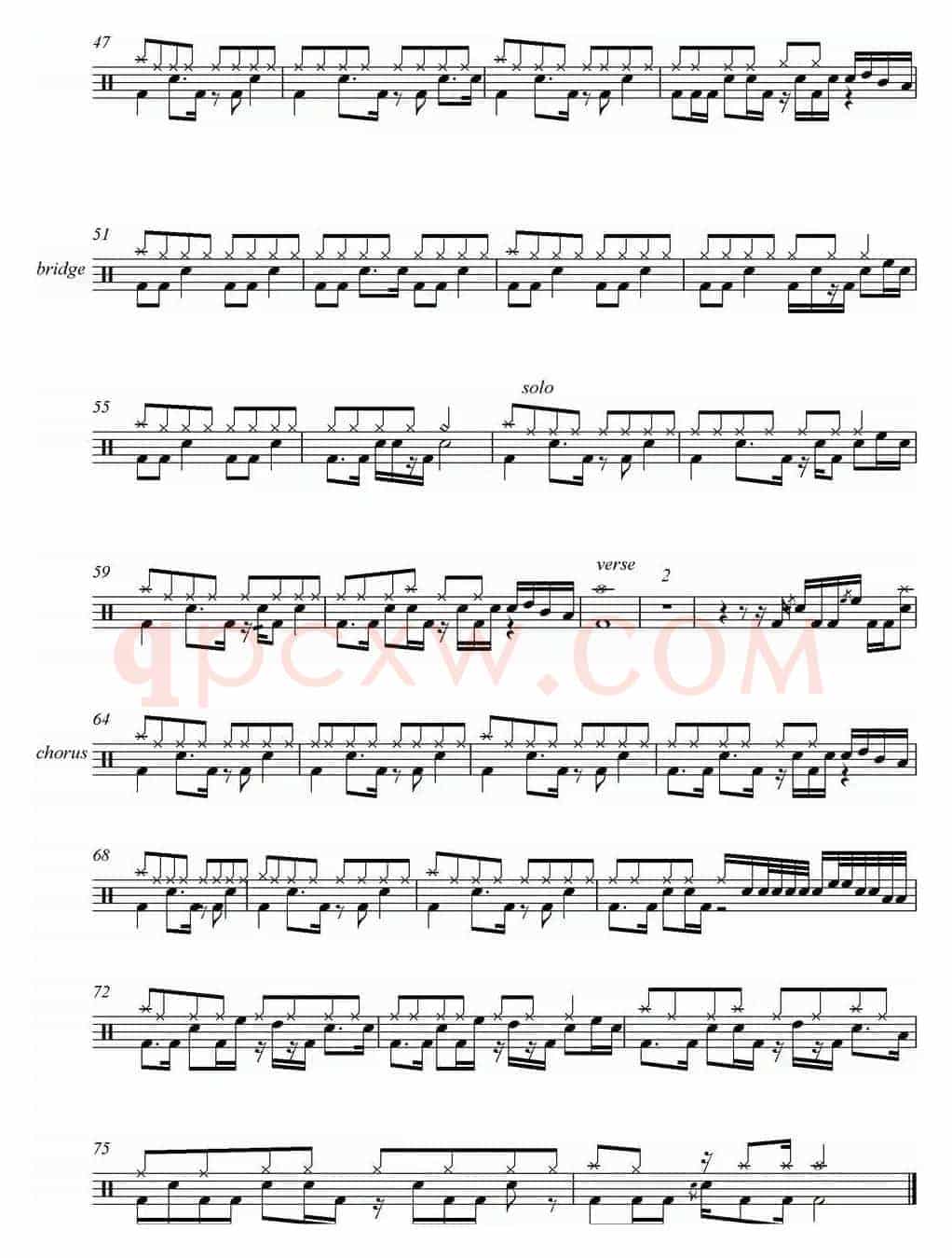 爵士鼓谱：Evanescence-Going under