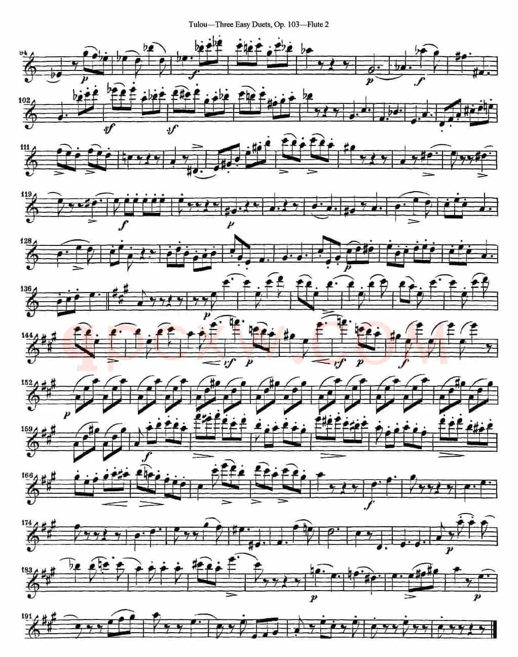 图露三首长笛简易重奏曲Op.103（Flute 2）（NO.2）