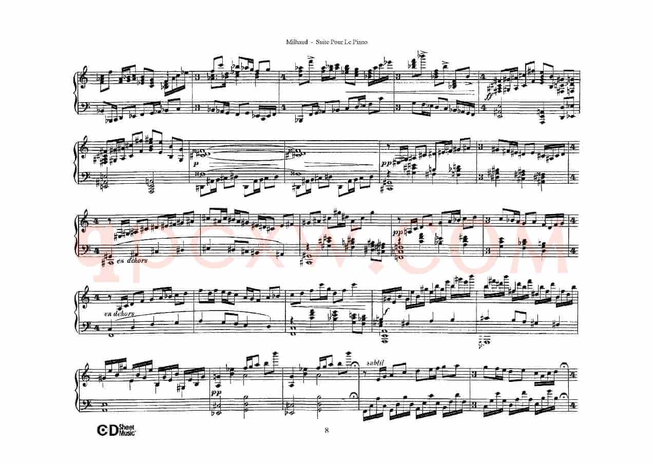 Suite Pour Le Piano Op.8（钢琴组曲·Ⅲ）