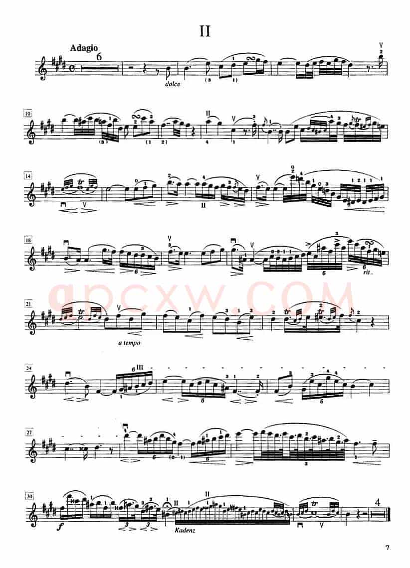 罗德第八协奏曲 E小调（Op.13，No.8） （小提琴分谱）