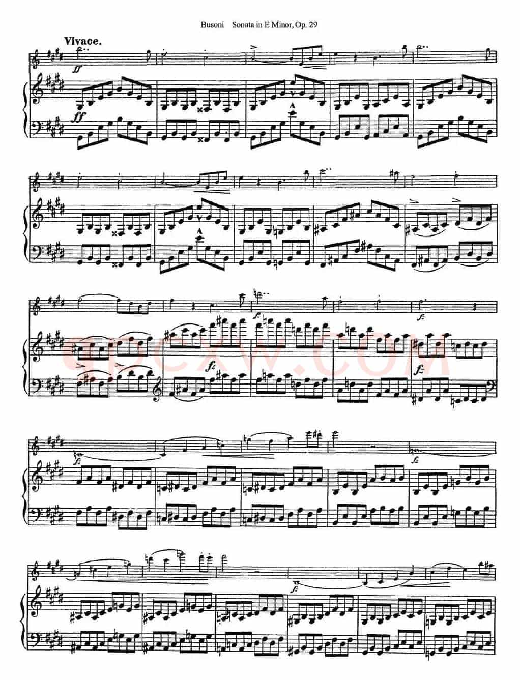 Violin Sonata No.1 in E Minor Op.29（小提琴+钢琴伴奏）