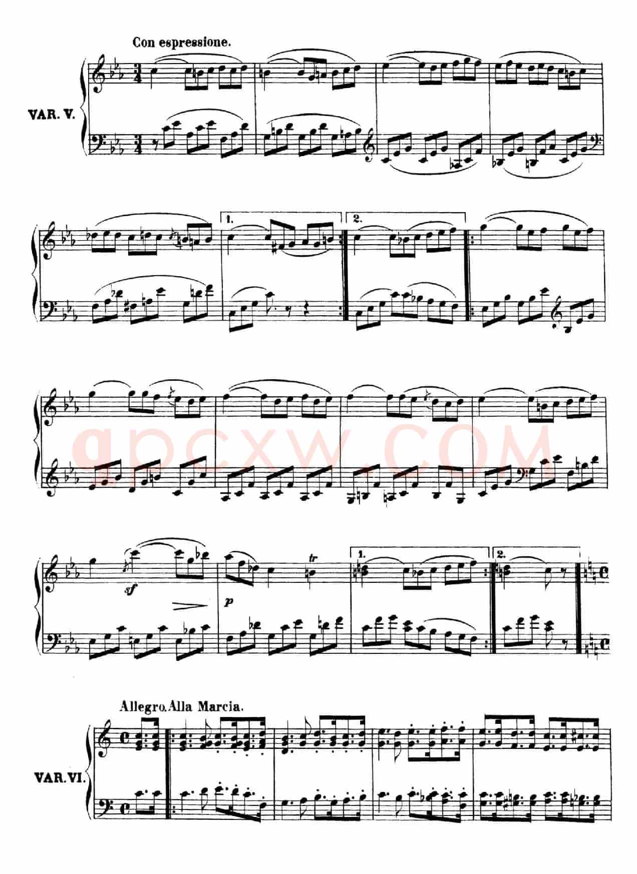 7 Variations in C WoO 78(C大调英国国歌变奏曲)