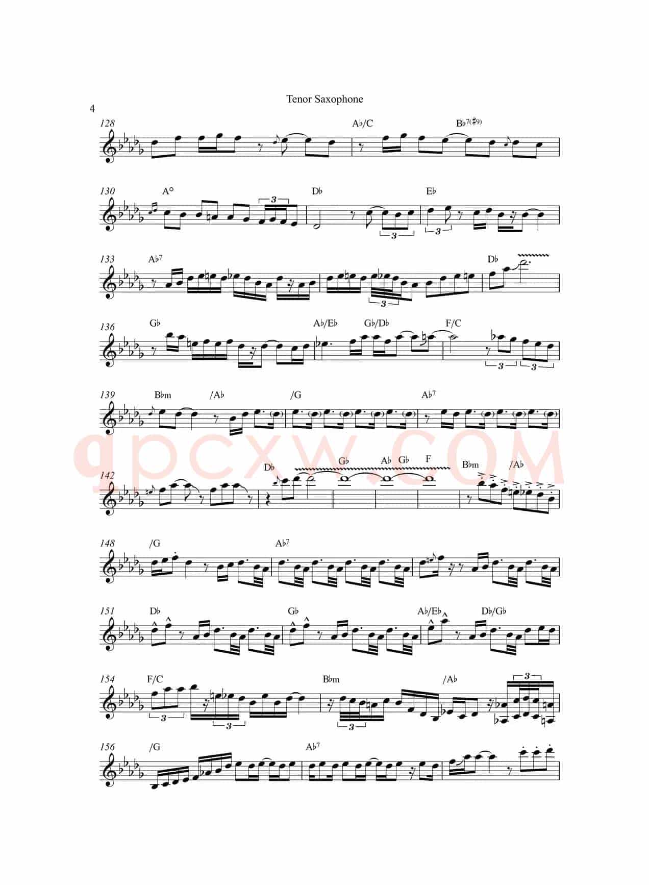 Nothing‘s Gonna Change My Love Fou Your（次中音萨克斯）