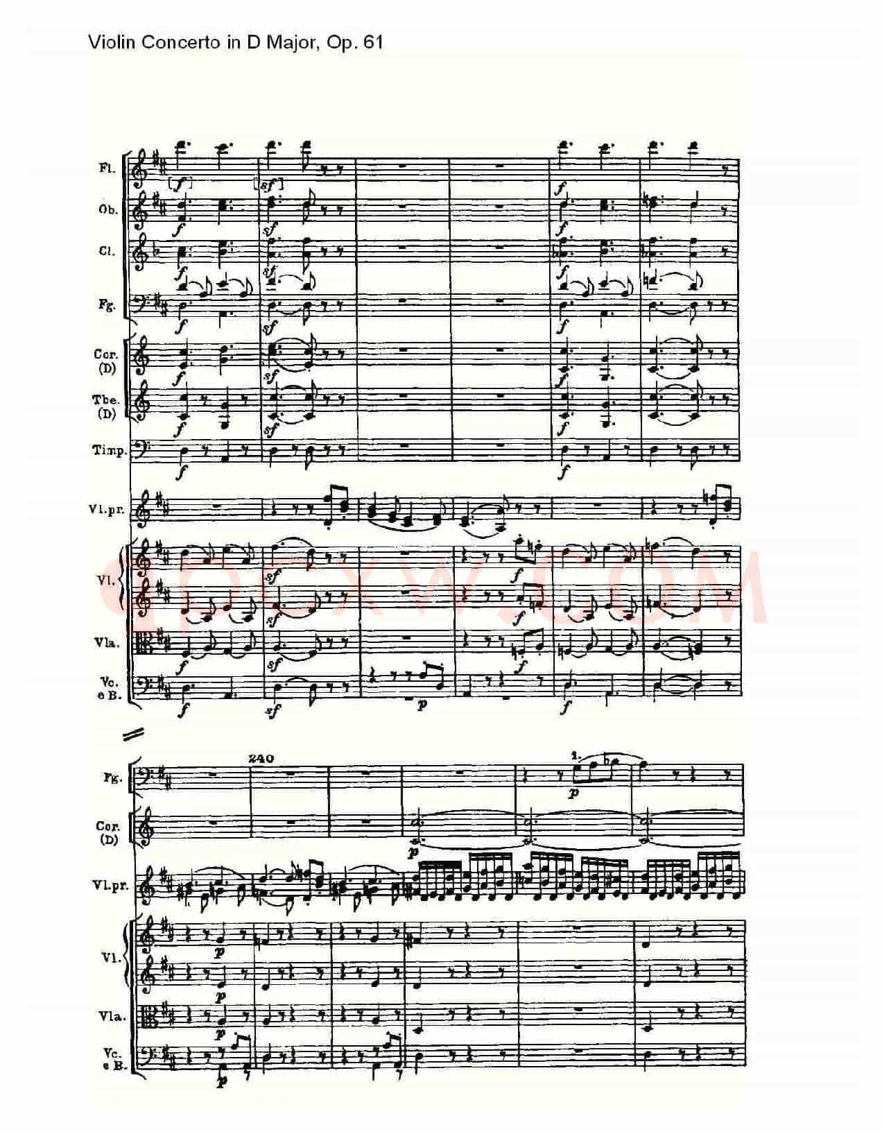 D大调小提琴协奏曲 Op.61第三乐章