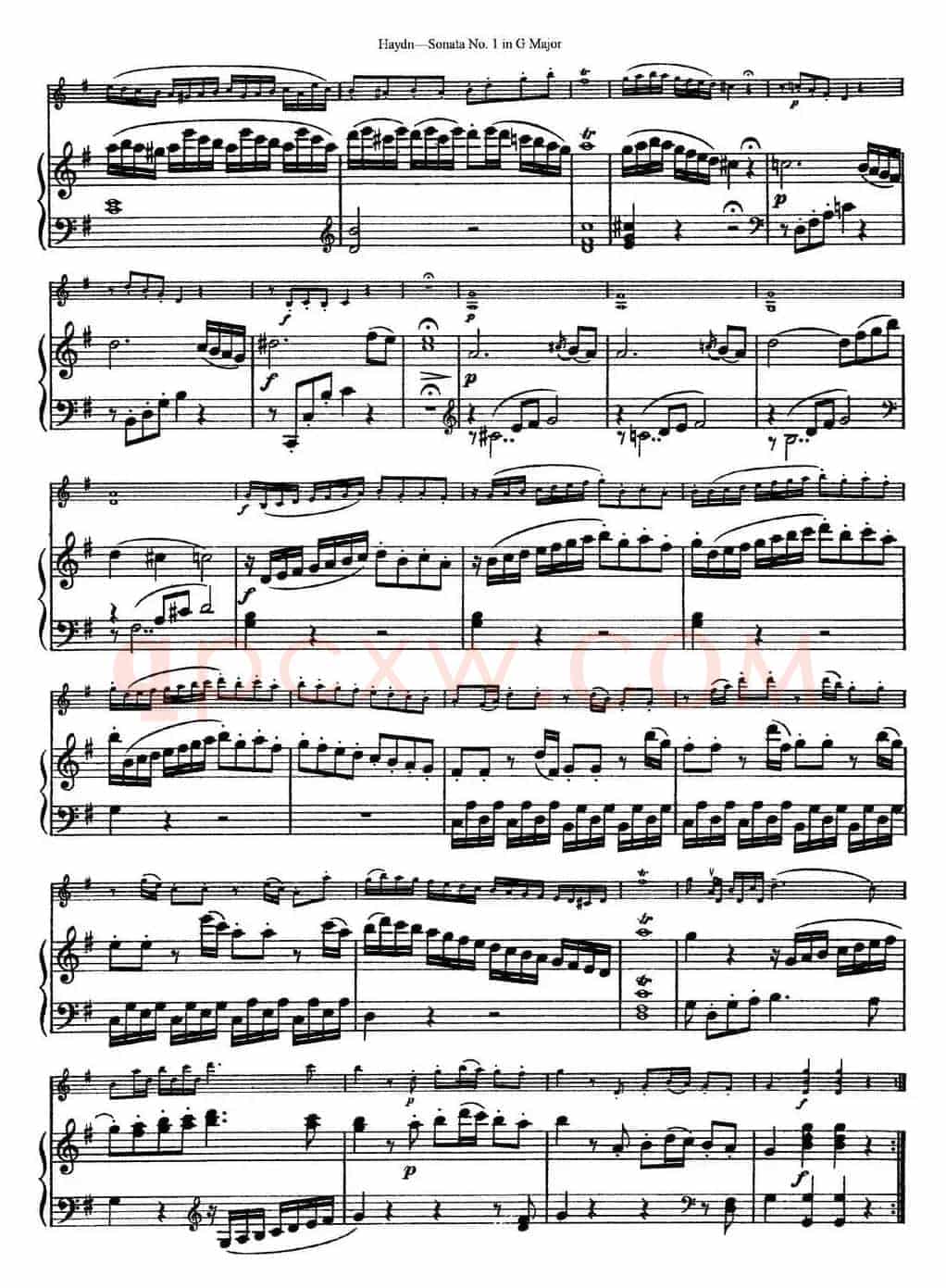 Violin Sonata No.1 in G Major（小提琴+钢琴伴奏）