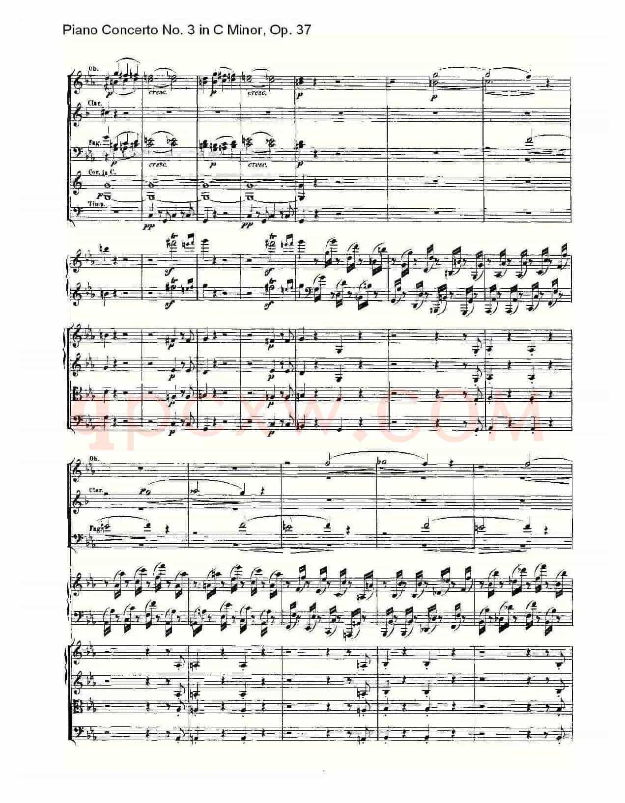 C小调钢琴第三协奏曲 Op.37 第一乐章