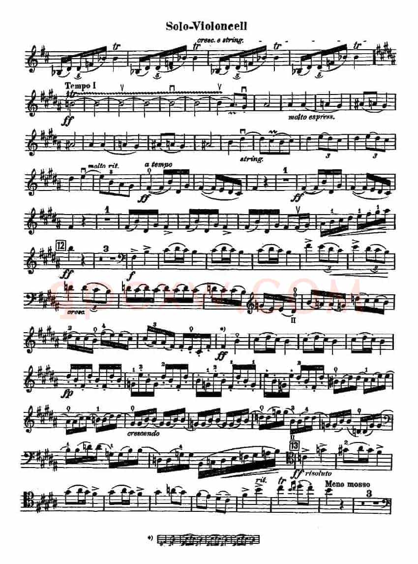 Dvorak - Cello Concerto（德沃夏克-大提琴协奏曲 [大提琴谱]）