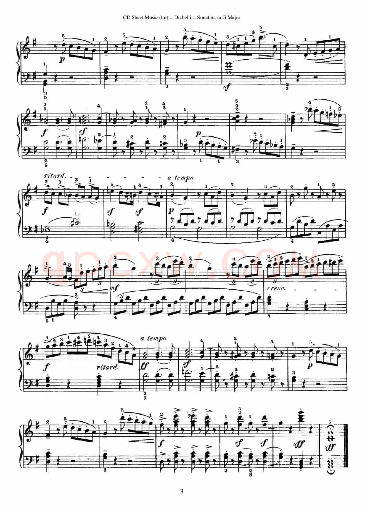 7 Piano Sonatinas Op.168(7首钢琴小奏鸣曲 No.6)