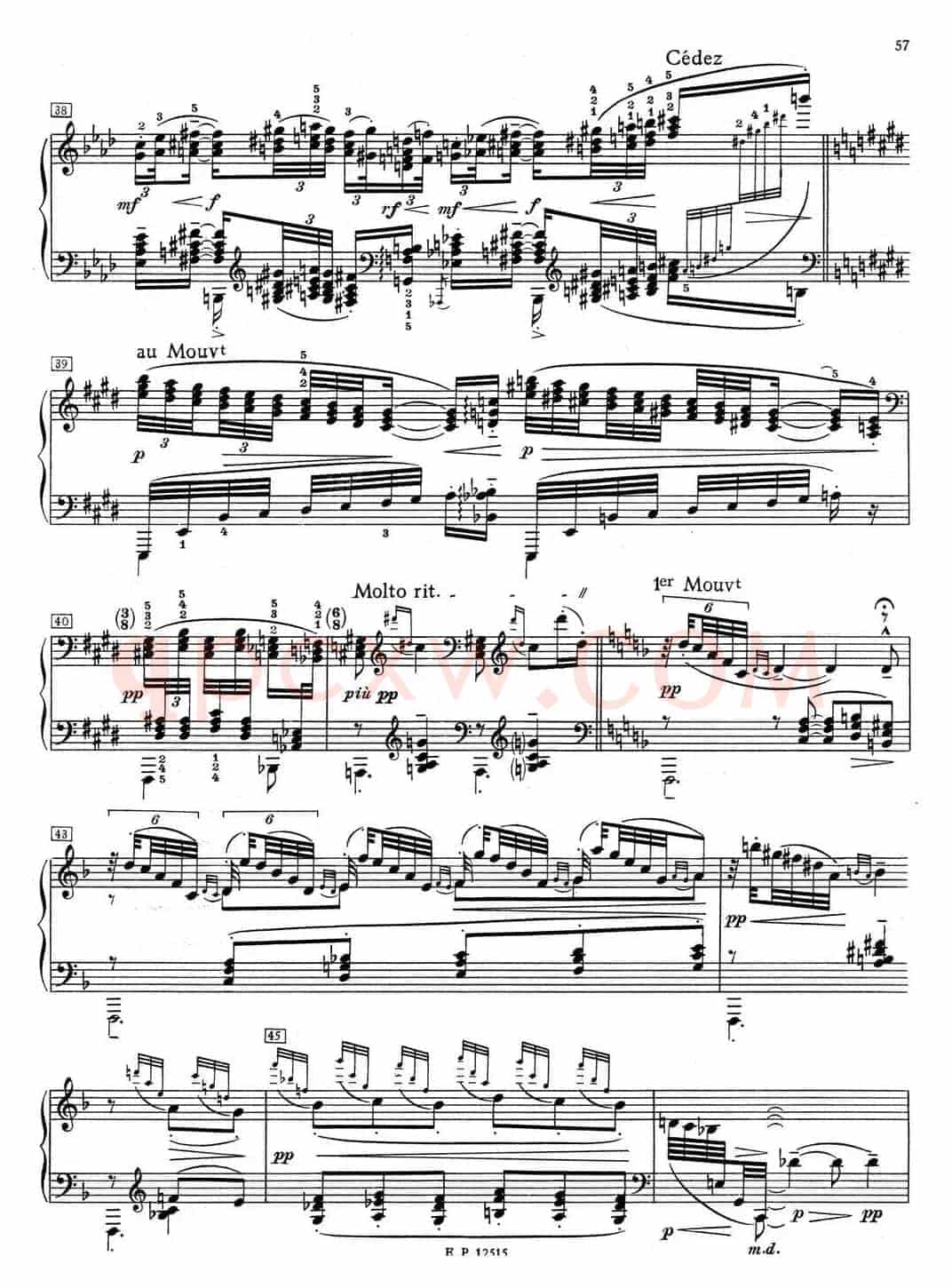 德彪西12首钢琴练习曲(8 装饰音练习v1.0 agréments)
