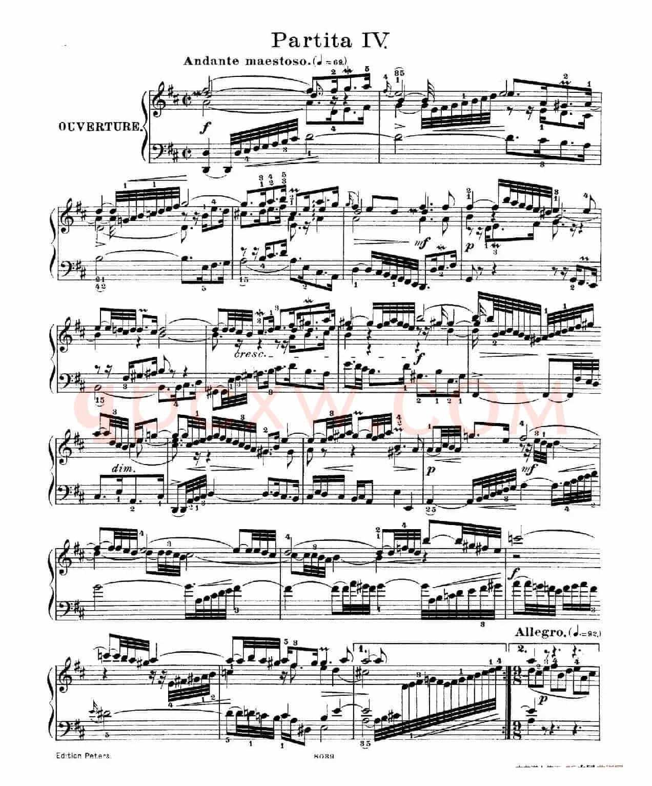 Six Partitas BWV 825-830(6首帕蒂塔·4)