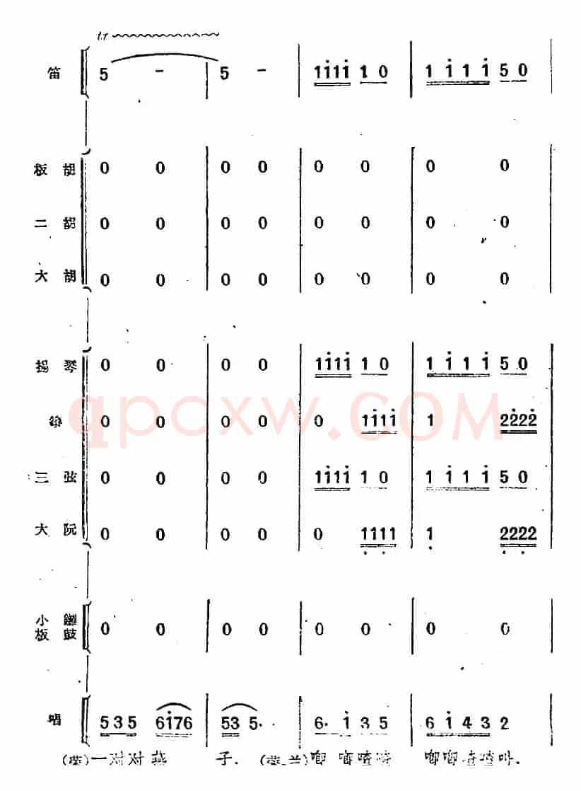 歌剧《小二黑结婚》第二曲 树上的柿子圆又圆（民乐合奏总谱）