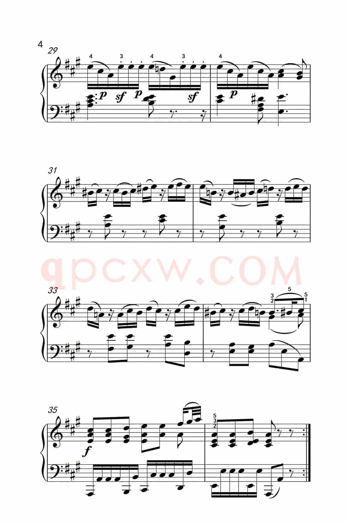 A大调钢琴奏鸣曲 优雅的行板