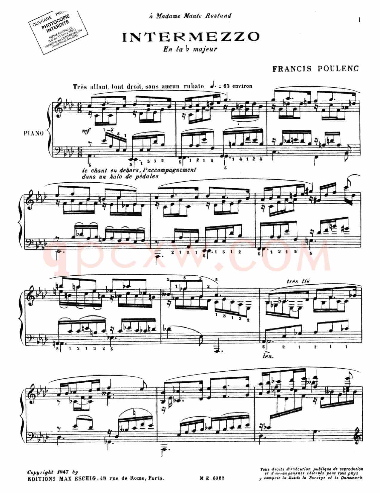 Intermezzo No.3 in A-flat Major(降A大调第三间奏曲)