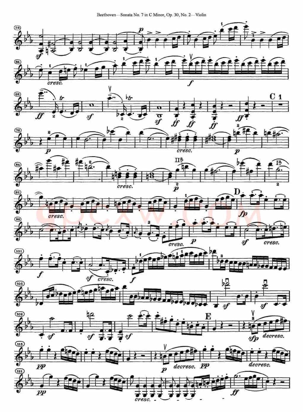 Violin Sonata No.7 in C Minor Op.30 No.2