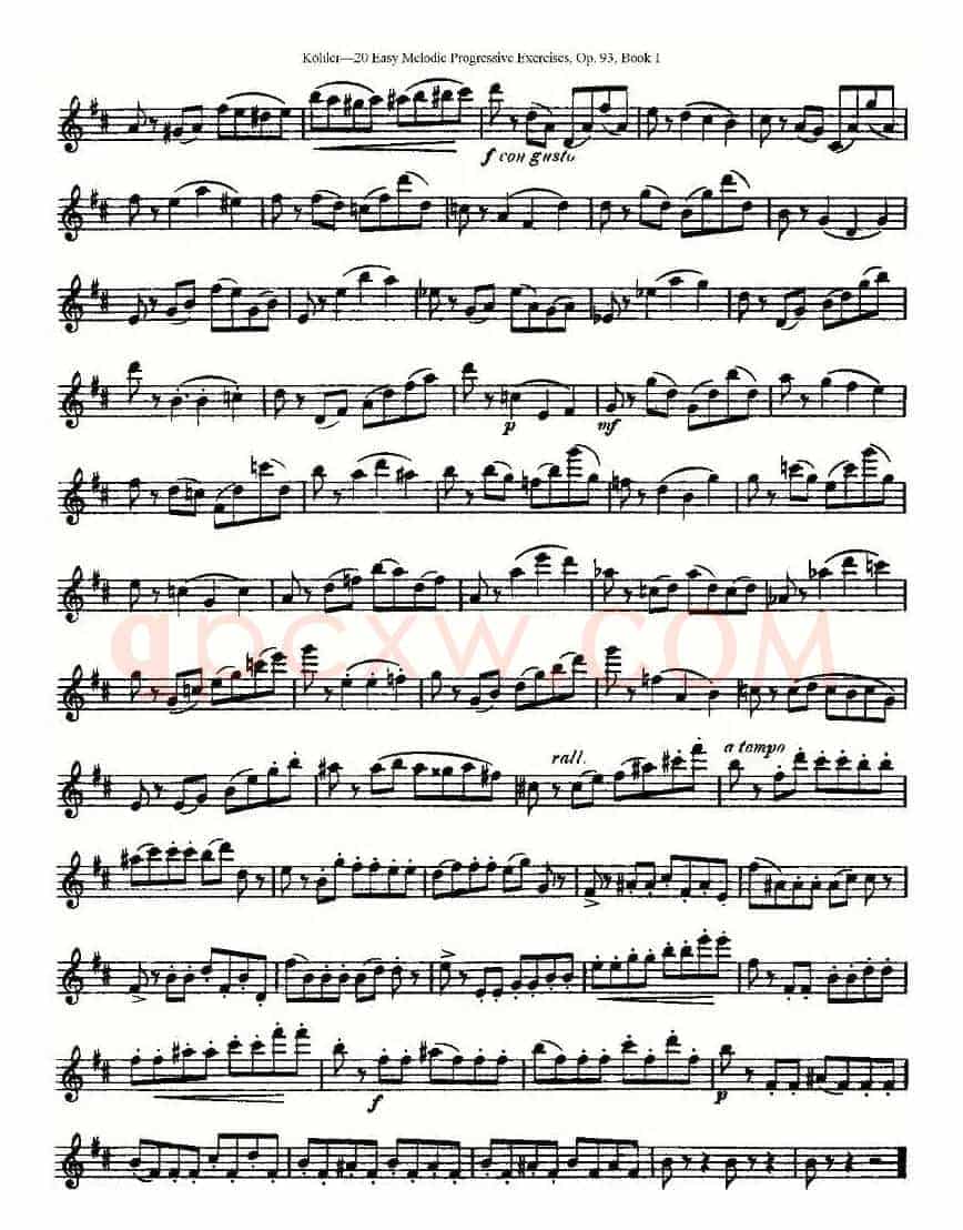柯勒练习曲作品93号（一）