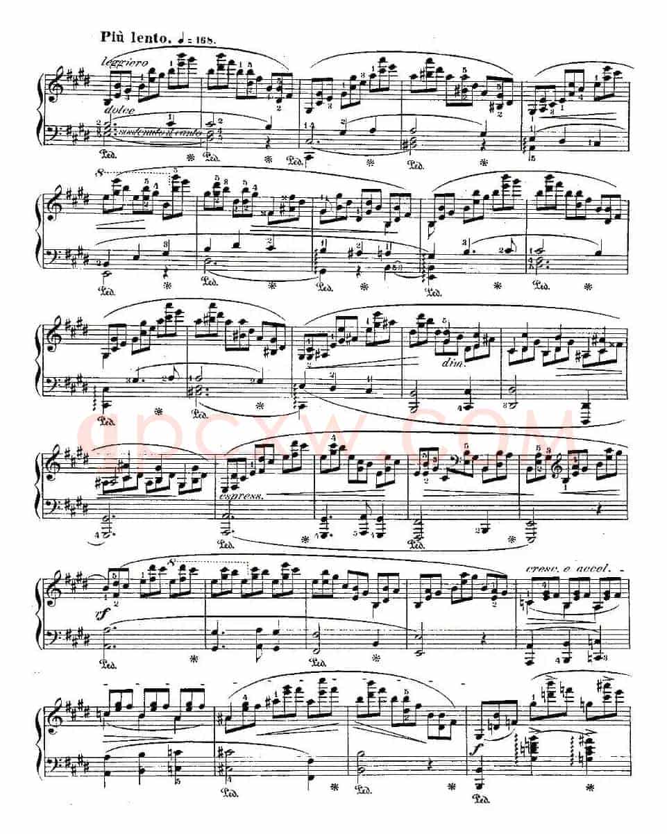 肖邦钢琴练习曲，Op.25之五