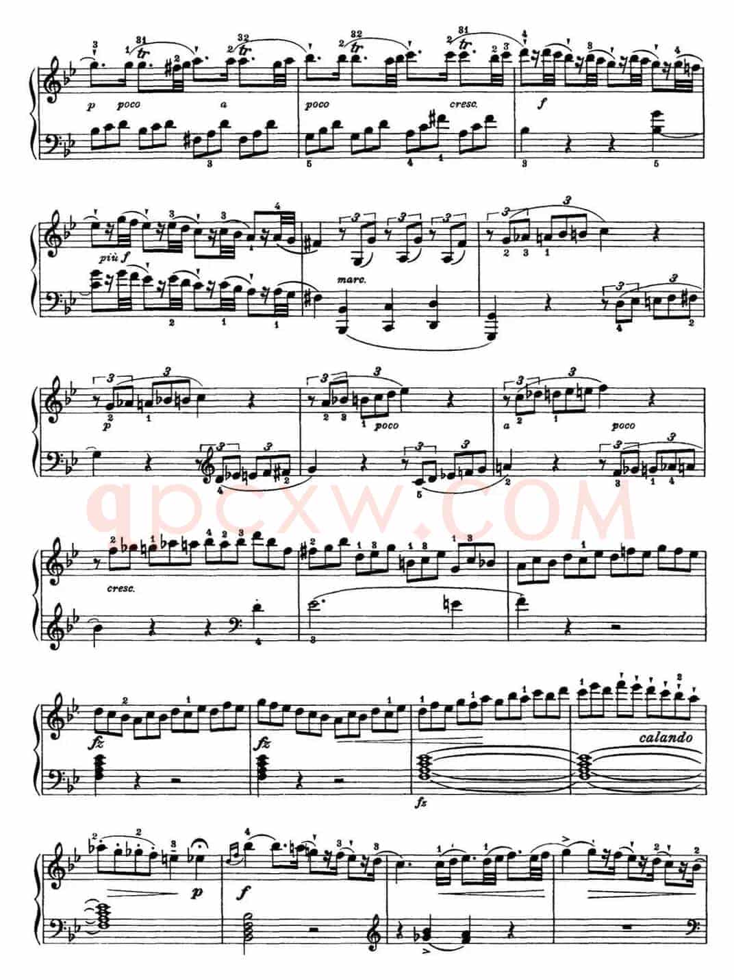 海顿 钢琴奏鸣曲 Hob XVI 41 in B-flat major