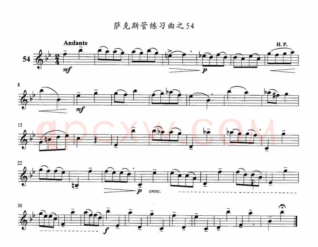 萨克斯管练习曲（51—60）