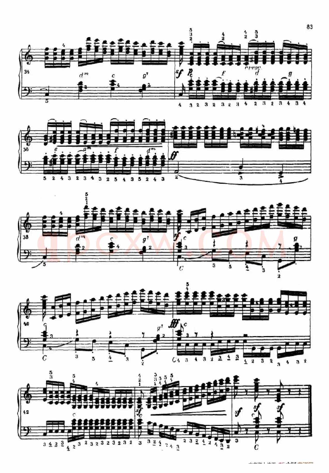 《车尔尼手风琴练习曲集》第Ⅳ册（第16——17首）